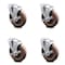 Service Caster 5 Inch High Temp Glass Filled Nylon Wheel Swivel Bolt Hole Caster Set with Brake SCC-BH20S514-GFNSHT-TLB-4 - alternate 1